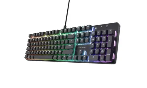 Tastatura Trust GXT 871 Zora, RGB LED, Wired, USB-A (Negru)