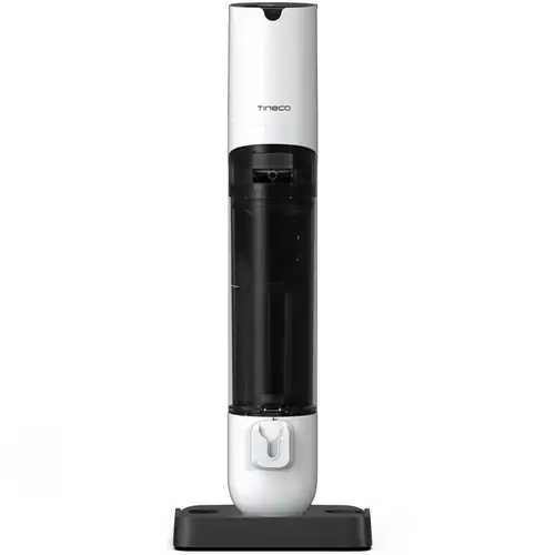 Aspirator vertical Tineco Pure ONE Station 5 Smart, 500 W, 3 niveluri aspirare, 175 AW, Tehnologie ZeroTangle, Autonomie 70 minute, Recipient 0.45 l (Alb/Negru)