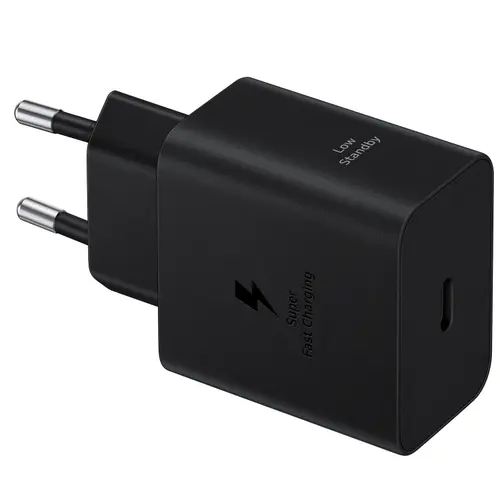 Incarcator retea Samsung Super Fast Charger 45 W, Low Standby, port USB Type-C, fara cablu, EP-T4511N (Negru)