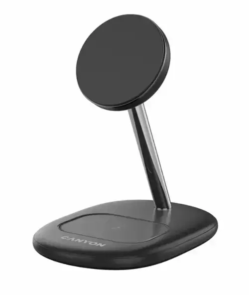 Incarcator wireless Canyon WCS-205, 15W, Qi2, 2in1 (Negru)