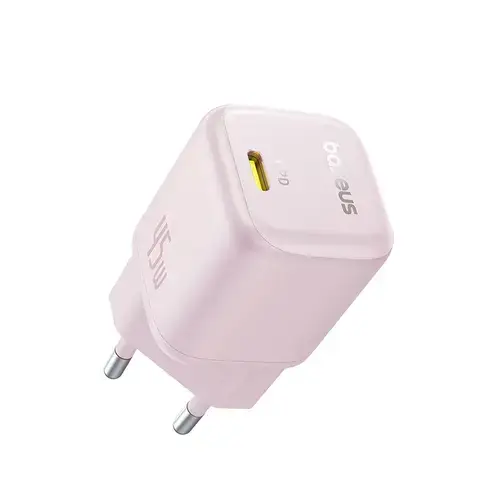 Incarcator retea Baseus PicoGo, 45W, USB-C, Fast Charger (Roz)