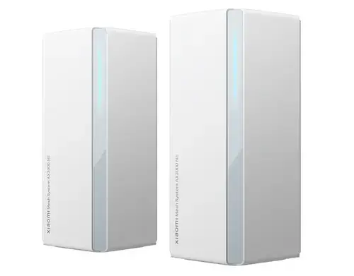 Sistem Mesh Wi-Fi Xiaomi DVB4458GL (2-pack) AX3000, 576 + 2402 Mbps, Dual-band, Wi-Fi 6, cu acoperire completa pentru casa (Alb)