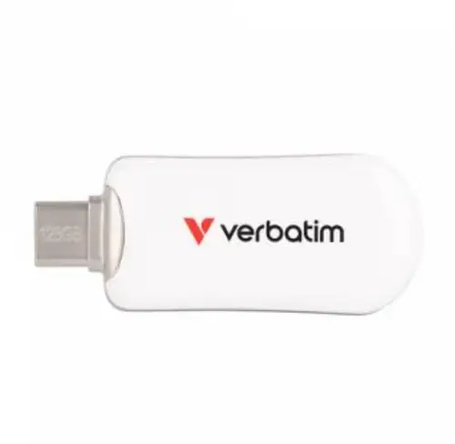 Stick USB Verbatim Plectra, USB-C, 128 GB (Alb)