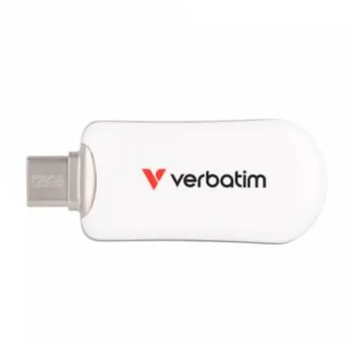 Stick USB Verbatim Plectra, USB-C, 128 GB (Alb)