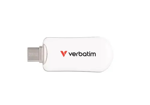 Stick USB Verbatim Plectra, USB-C, 256GB (Alb)