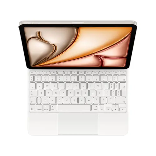 Husa cu tastatura Apple Magic Keyboard MDFV4Z/A pentru iPad Air 11 M3, Layout International (Alb)