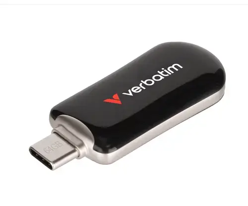 Stick USB Verbatim Plectra 30224, 64GB, USB-C (Negru)