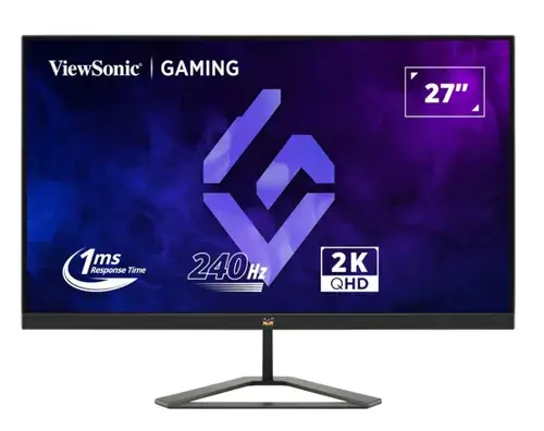 Monitor Gaming IPS LED ViewSonic 27inch VX2758A-2K-PRO-3, QHD (2560 x 1440), HDMI, DisplayPort, 240 Hz, 1 ms (Negru)