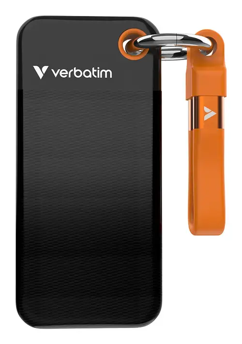 ​SSD extern Verbatim Pocket, 1TB, USB 3.2 Gen 2 (Negru/Portocaliu)
