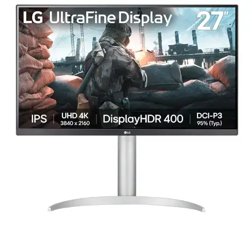 Monitor IPS LED LG 27inch 27UP650K-W, UHD (3840 x 2160), HDMI, DisplayPort, Pivot (Alb/Argintiu)