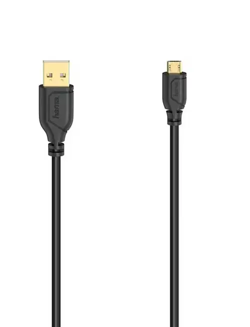 Cablu date Hama 200610, USB-A - MicroUSB, 0.75m (Negru)
