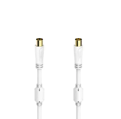 Cablu coaxial Hama 205250, 10 m, 100 dB (Alb)