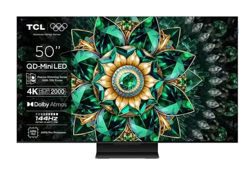 Televizor Mini LED TCL 127 cm (50inch) 50Q7C, Ultra HD 4K, Smart TV, WiFi, CI+