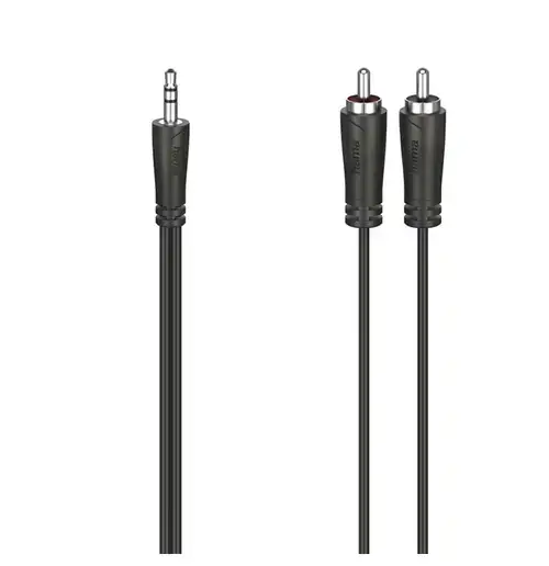 Cablu audio Hama 205111, Jack 3.5mm - RCA, 3m (Negru)