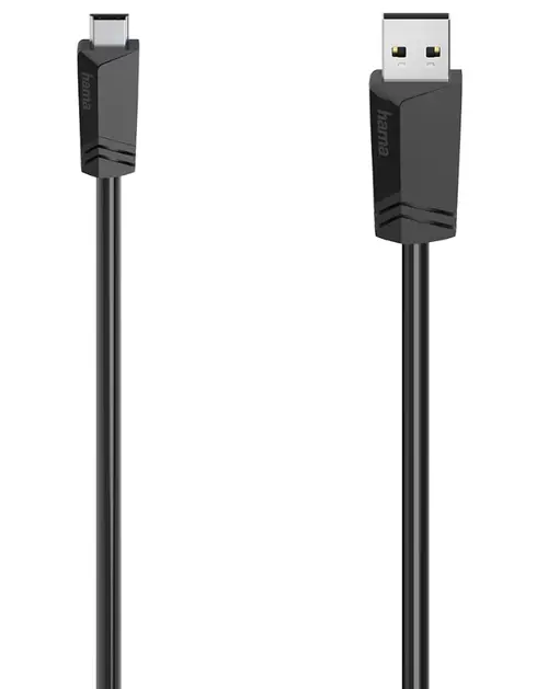 Cablu Hama 200606 USB A - mini USB B, 1.5m (Negru)