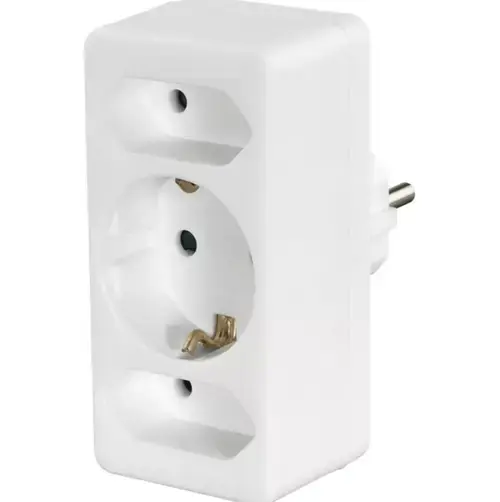 Adaptor priza Hama 223215, 3 intrari (Alb)