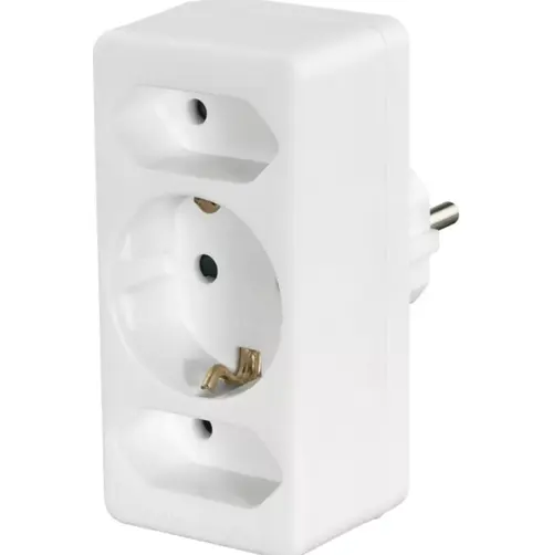 Adaptor priza Hama 223215, 3 intrari (Alb)