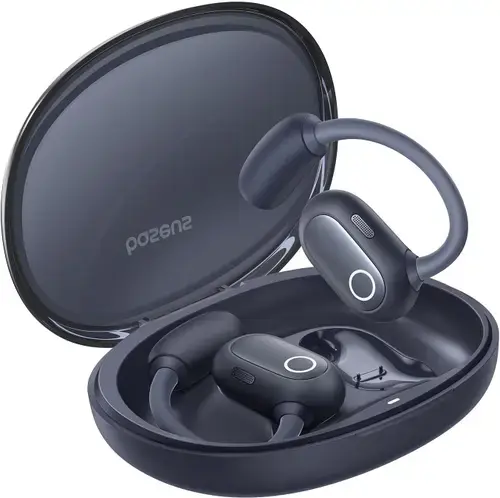 Casti alergare True Wireless Baseus Eli Sport 1 Open-Ear TWS, Bluetooth 5.3, Autonomie 30 ore (Negru)