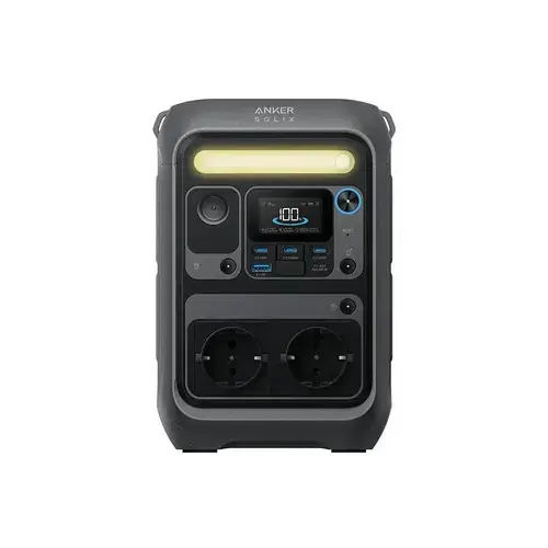Statie de incarcare portabila Anker Solix C300X AC, 288Wh, 300W, 1x USB-A, 3x USB-C, 2x AC (Gri)