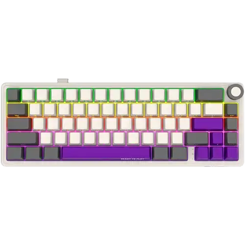 Tastatura Gaming Mecanica LORGAR KBP70MW, Wireless, Bluetooth 5.0, USB, EN layout (Bej)