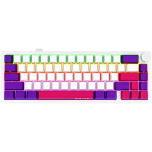 Tastatura Gaming Mecanica LORGAR KBP70MW, Wireless, Bluetooth 5.0, USB, EN layout (Alb)