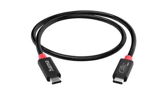 Cablu de date Hama E-Marker, USB-C, 240 W, 2.0 m (Negru)