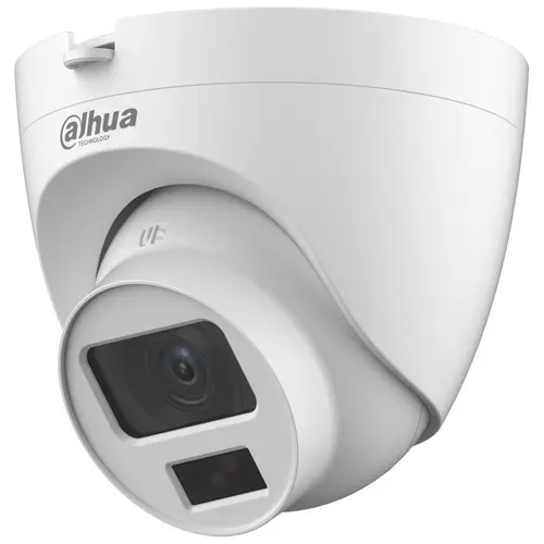 Camera supraveghere Dome cu iluminare duala Dahua HAC-HDW1200CLQ-IL-A-0280B-S6, 2 MP, IR/lumina alba 20 m, 2.8 mm, microfon