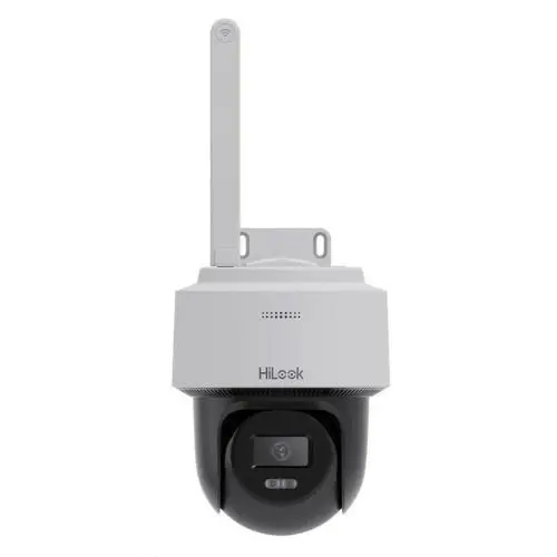 Camera IP Wi-Fi rotativa PT HiLook, 4MP, IR 30m, Microfon, Difuzor, Auto-Tracking, slot microSD, IP66 - PTZ-N2C400I-W(W)