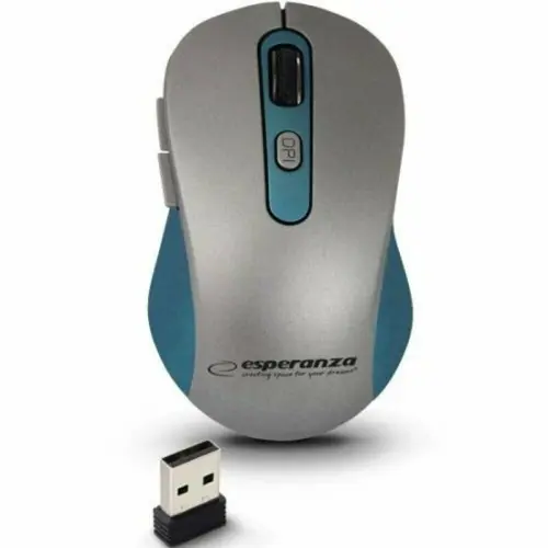 Mouse Esperanza Adara EM131B, USB, Wireless (Gri/Albastru)