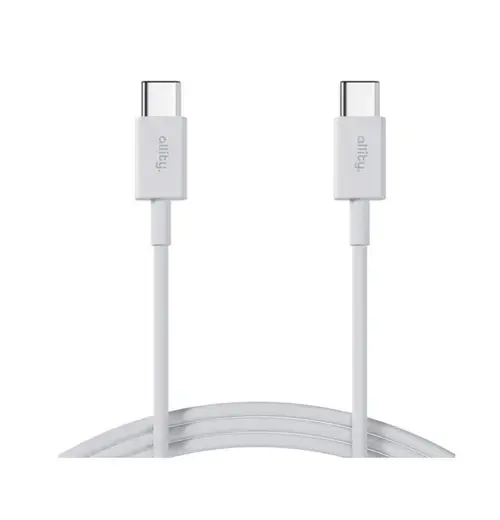 Cablu de date  Allity AUC-03 USB-C - USB-C, 1m, 100W (Alb)
