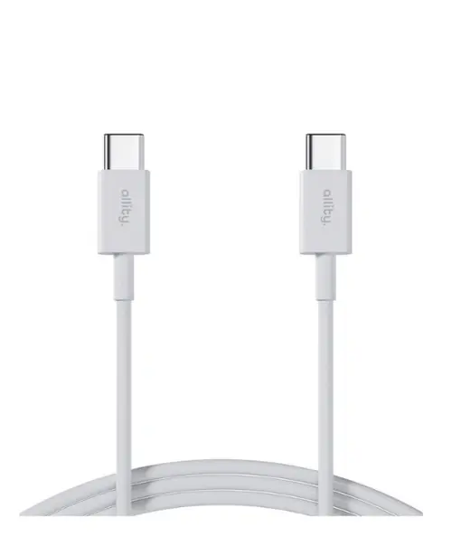Cablu de date Allity AAUC-03 USB-C - USB-C, 2m, 100W (Alb)