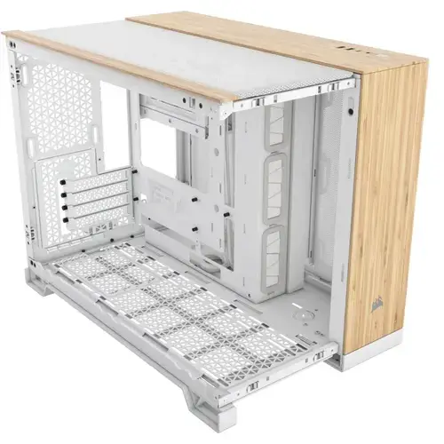 Carcasa Corsair 2500X Dual Chamber, Mini Tower, tempered glass (Alb/Crem)