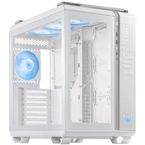 Carcasa ASUS  TUF Gaming Plus GT502  TG ARGB, Middle Tower,tempered glass (Alb)