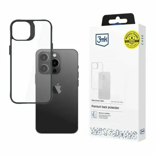 Husa de protectie 3mk Satin Armor Case+ pentru iPhone 15 Pro (Transparent)