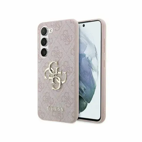 Husa de protectie Guess 4G Metal Logo pentru Samsung Galaxy S23 (Roz)