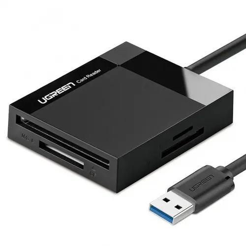 Cititor Card USB UGREEN CR125 30333, USB 3.0 SD / micro SD / CF / MS, Negru