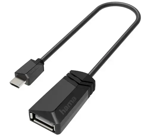 Adaptor Hama 200308 USB - Micro-USB  (Negru)