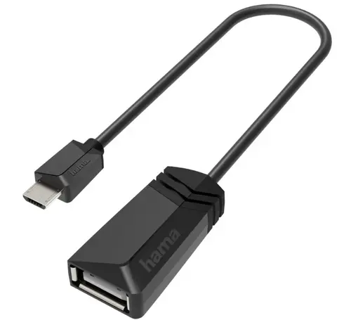 Adaptor Hama 200308 USB - Micro-USB  (Negru)