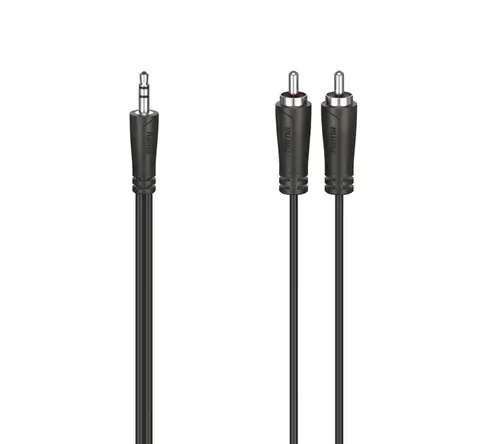 Cablu Audio Hama 205110, jack 3.5 mm - 2 x RCA, 1.5 m (Negru)