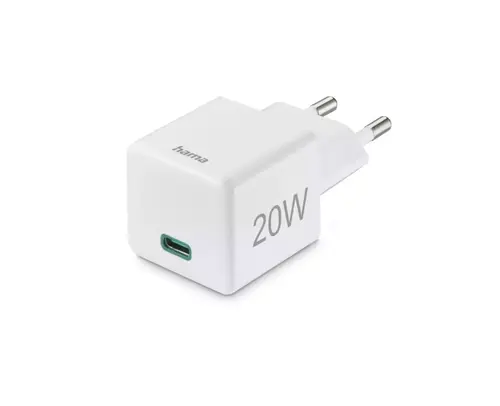 Incarcator Hama 201840, USB-C, PD / QC, 20 W (Alb)