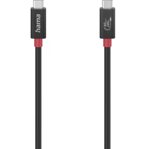 CAblu de date Hama 200779, USB-C, 240 W, 1 m (Negru)