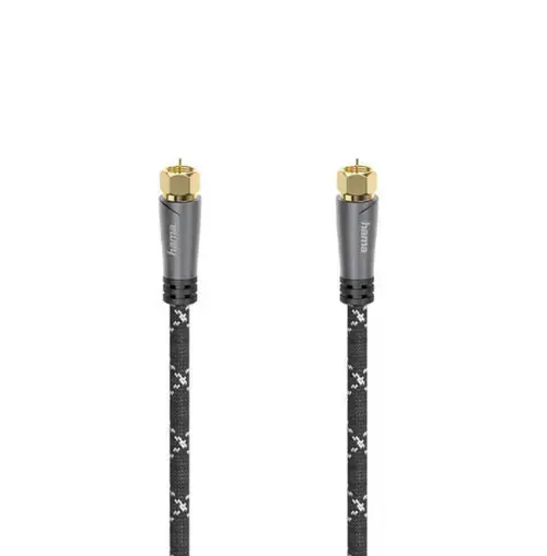 Cablu de Conectare SAT Hama 205078, 3m, 120dB (Negru/Gri)