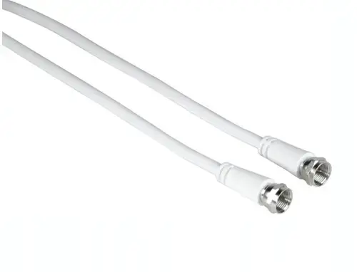 Cablu de conexiune SAT Hama 205039, 5 m, 75 dB (Alb)