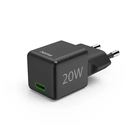 Incarcator Hama 201984, USB-C, PD / Qualcomm, 20W (Negru)
