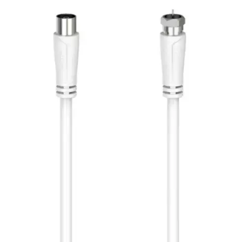 Cablu de Conexiune SAT Hama 205062, 3 m, 90 dB (Alb)