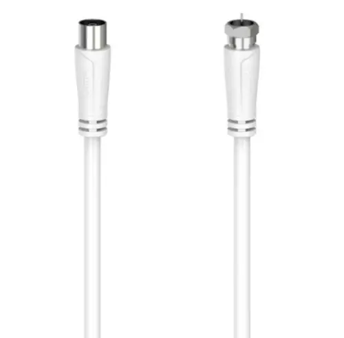 Cablu de Conexiune SAT Hama 205062, 3 m, 90 dB (Alb)