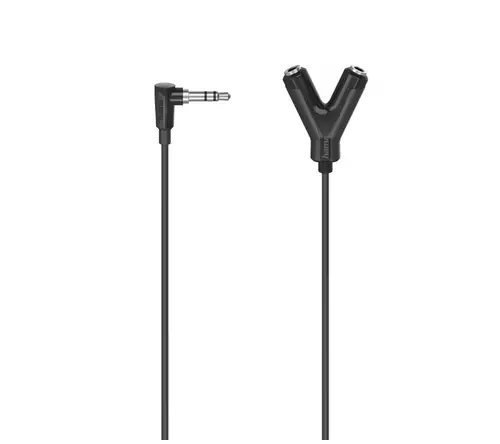Adaptor audio Hama 205190, Jack 3.5mm, 0.2m (Negru)