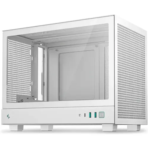 Carcasa Deepcool CH160, Mini ITX, tempered glass (Alb)