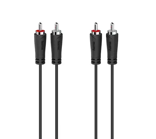 Cablu audio Hama 205258 2 x RCA - 2 x RCA, 3m (Negru)