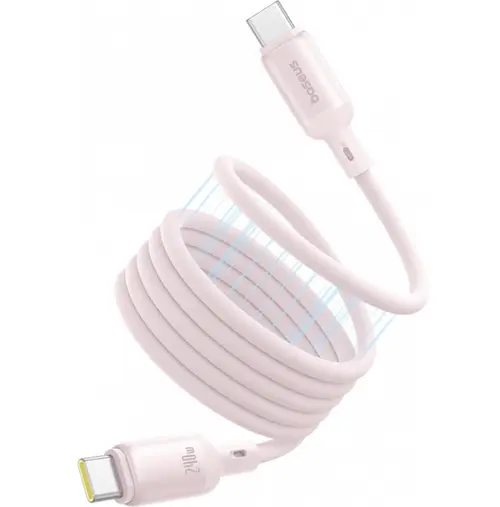 Cablu Date si Incarcare USB-C - USB-C Baseus PicoGo, 240W, 1m (Roz)